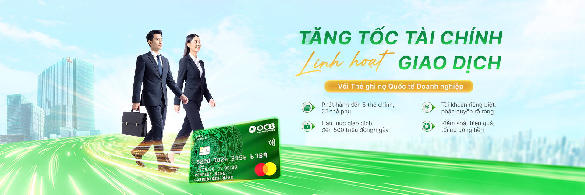 Thẻ Ghi Nợ Quốc Tế Dành Cho Khách Hàng Doanh Nghiệp