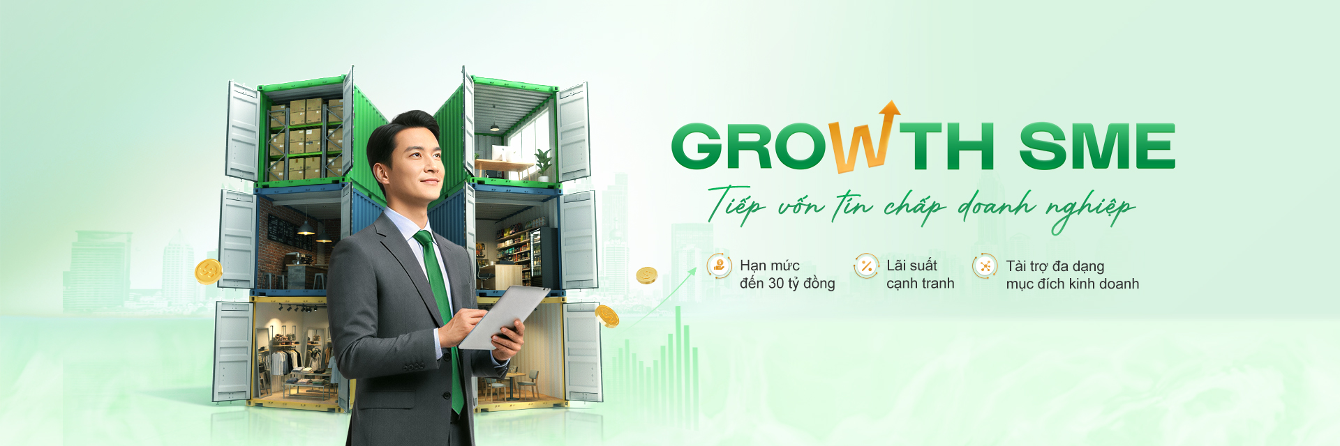 Vay vốn không TSBĐ hỗ trợ SME tăng tốc (Growth SME)