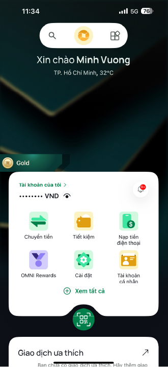 Bước 1: Khách hàng đăng nhập OMNI, vào màn hình Priority zone