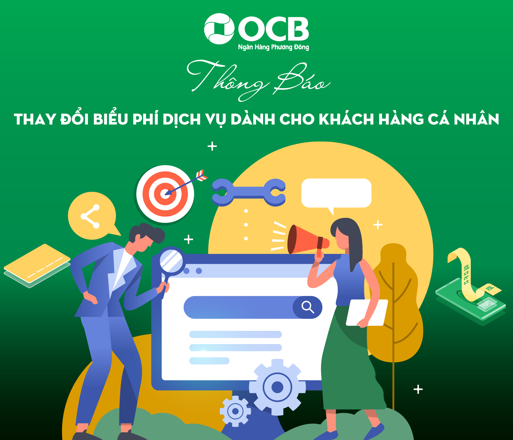 THÔNG BÁO THAY ĐỔI BIỂU PHÍ DỊCH VỤ DÀNH CHO KHÁCH HÀNG CÁ NHÂN